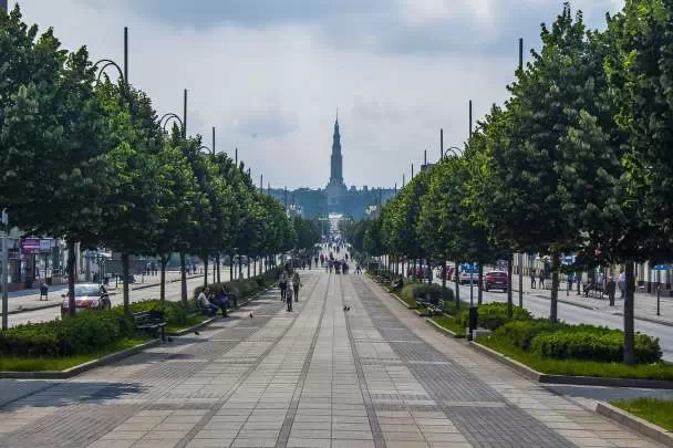 The road to Jasna Góra in Częstochowa
