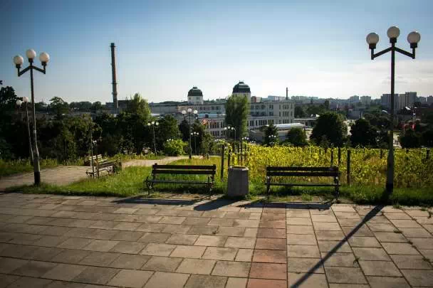 View from the hill over the city in Zielona Góra