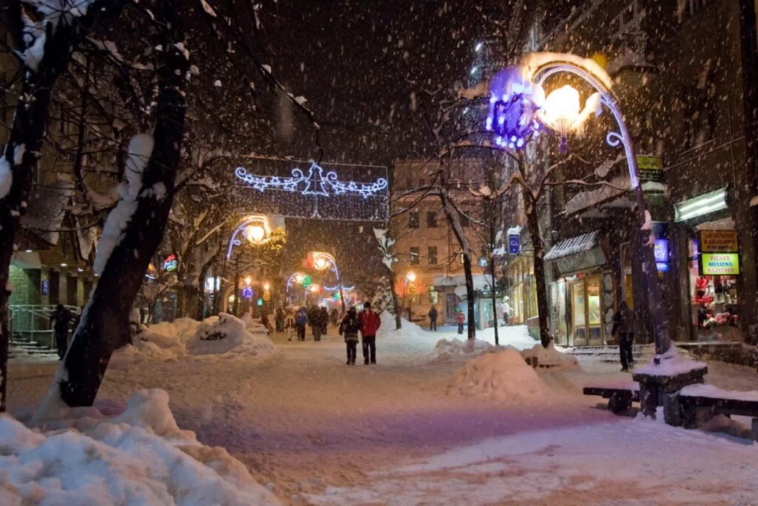 Zakopane, Krupówki w zimie